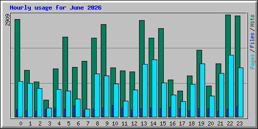 Hourly usage for June 2026